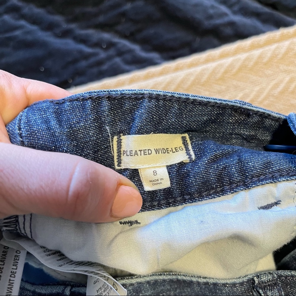 Madewell | Wide Leg Pleated Jeans Denim Size 8 - Picture 5 of 7